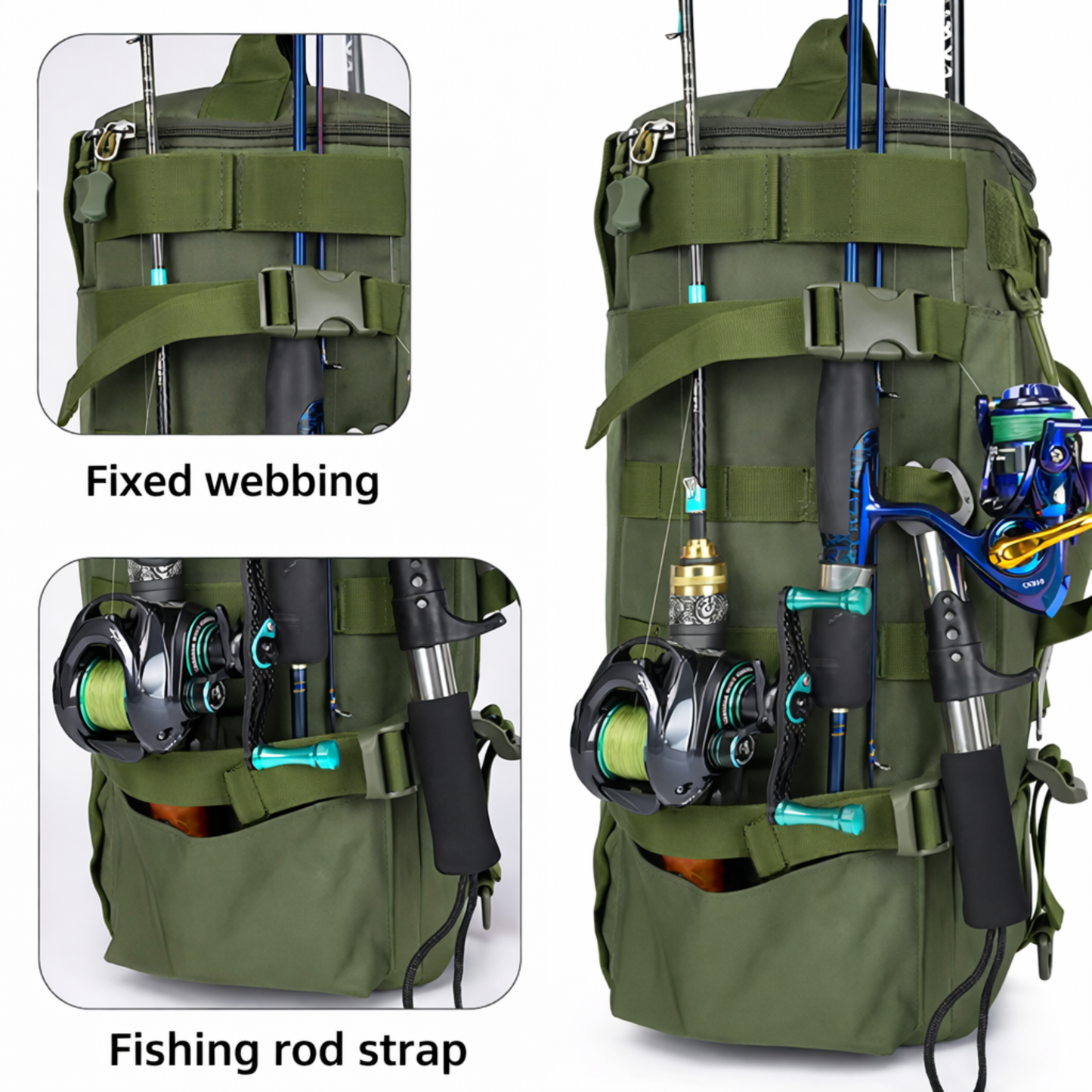 Mochila de Pesca con Gran Capacidad
